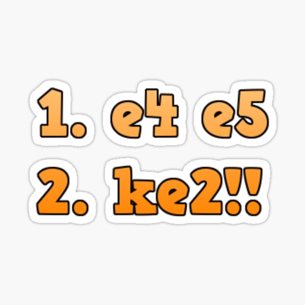 Chess Funny Bongcloud Notation Sticker