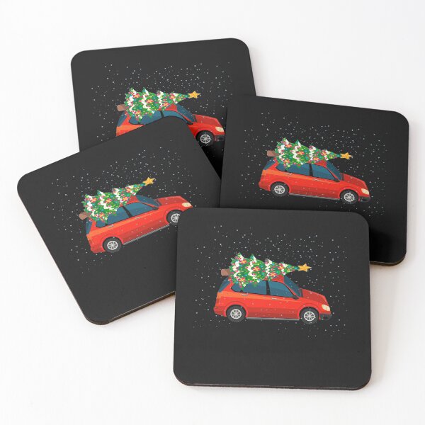 Item preview, Christmas Tree On Red Car, Custom Holiday Family designed and sold by HananDesign13.