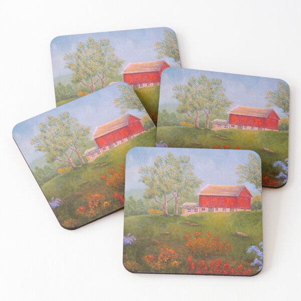 Artikelvorschau, New England Red Barn im Sommer entworfen und verkauft von Allegretto.