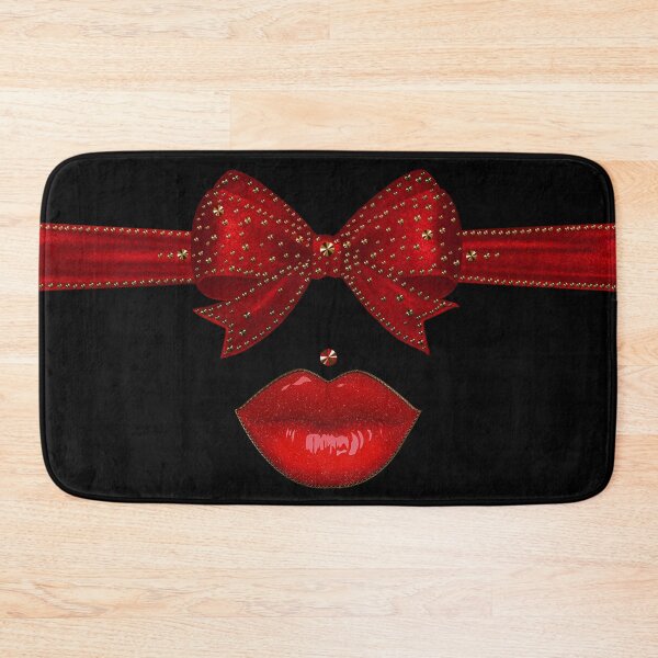 Item preview, Christmas Ribbon Lips Red Gothic Dominatrix Gifts - Fetish designed and sold by GlamourChick.