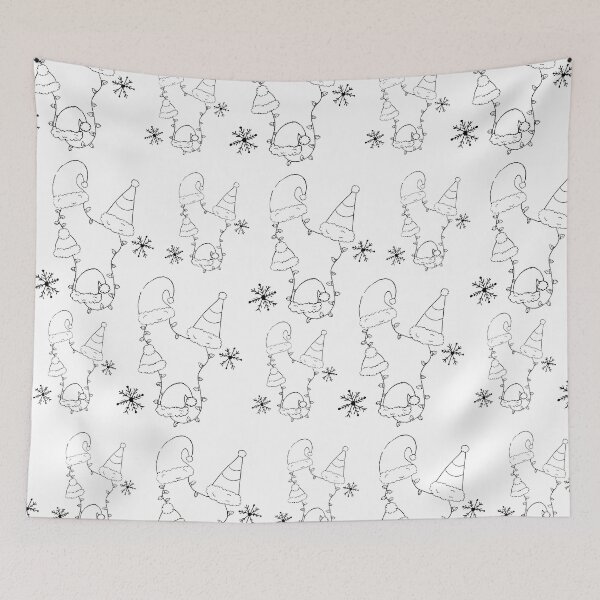 Item preview, Christmas hats in black and white  designed and sold by ArtsyEmma2.