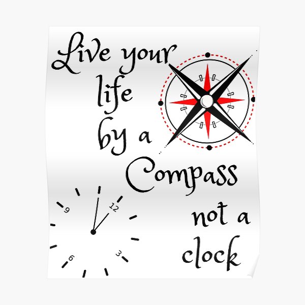 "Clock and compass" Poster for Sale by A1magicdesigns Redbubble