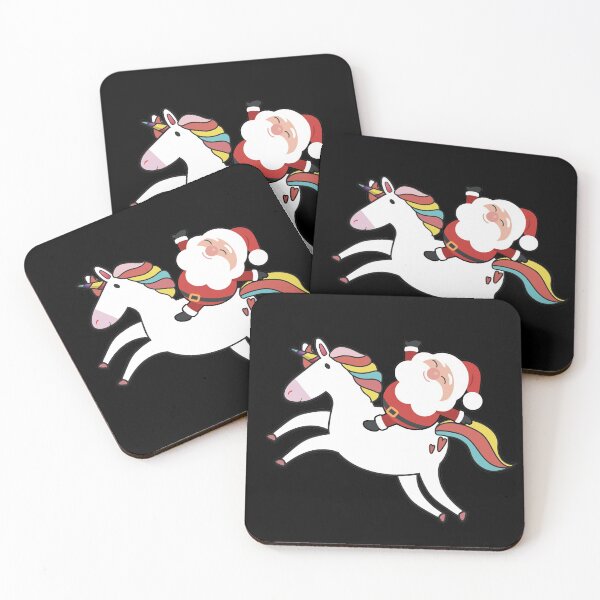 Item preview, santa riding unicorn designed and sold by yoshra.