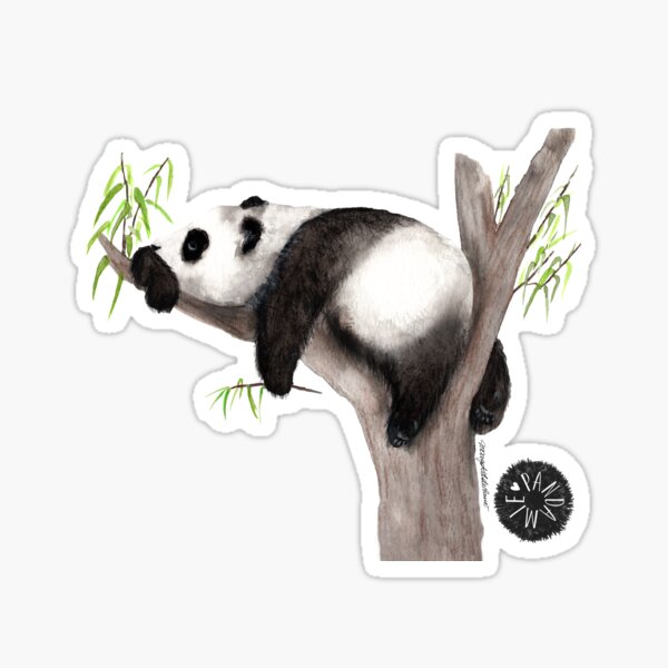 Pandaemia of joy, panda sleeps contentedly Sticker