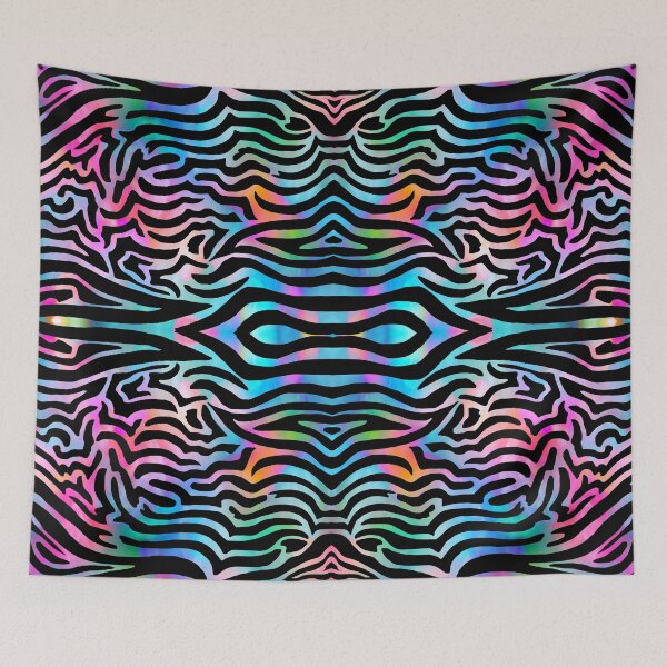 Item preview, Psychedelic Tie Dye Zebra Stripes designed and sold by Punderstandable.