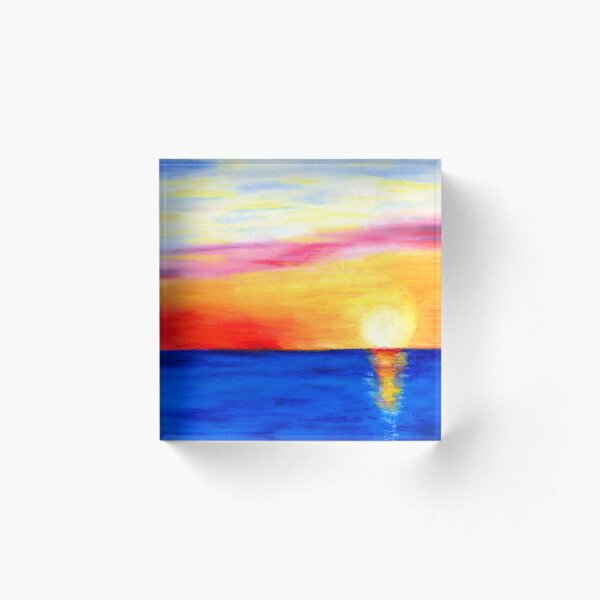 Sunset Reflection Acrylic Block