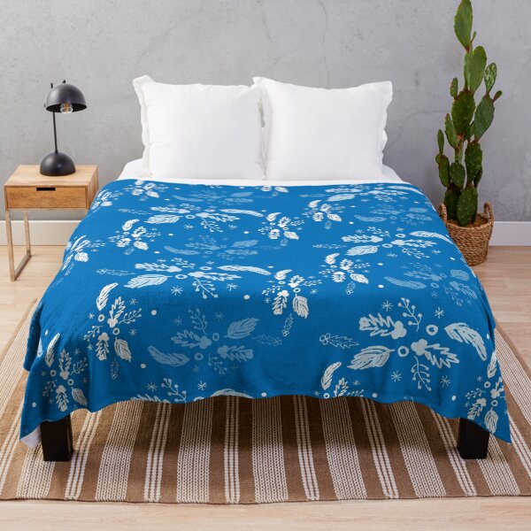 Item preview, Deck the Hollies in blue  designed and sold by ArtsyEmma2.