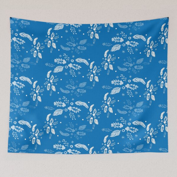 Item preview, Deck the Hollies in blue  designed and sold by ArtsyEmma2.