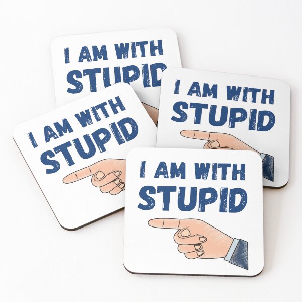 Item preview, I Am With Stupid designed and sold by LADYGOODMOOD.