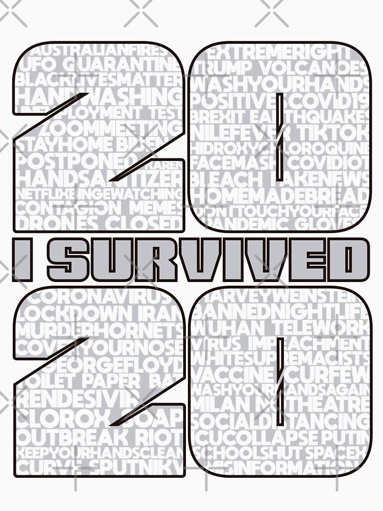 Imagen 3 de 3, Camiseta ¾ estilo béisbol con la obra I survived 2020, diseñada y vendida por achoprop.
