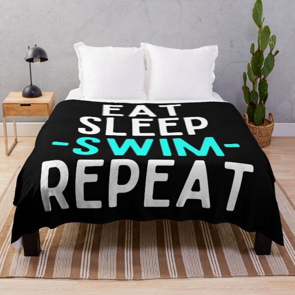 Item preview, eat sleep swim repeat funny wimmer designed and sold by OneTimeEngineer.