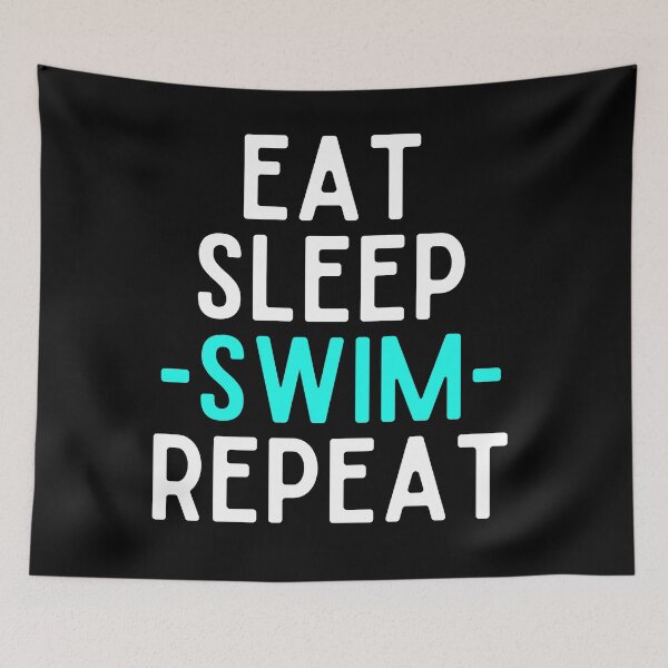 Item preview, eat sleep swim repeat funny wimmer designed and sold by OneTimeEngineer.