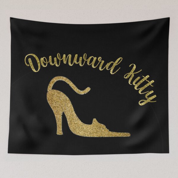 Item preview, Golden Downward Kitty | Cat Yoga designed and sold by SerendipityNow.