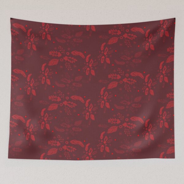 Item preview, Deck the Hollies in red  designed and sold by ArtsyEmma2.
