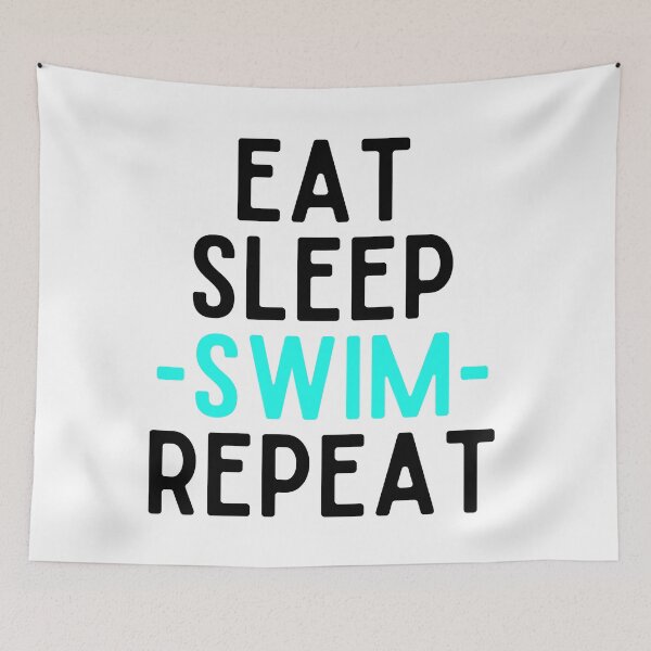 Item preview, eat sleep swim repeat funny wimmer designed and sold by OneTimeEngineer.