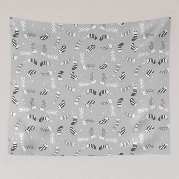 Item preview, Christmas Socks in Gray designed and sold by ArtsyEmma2.