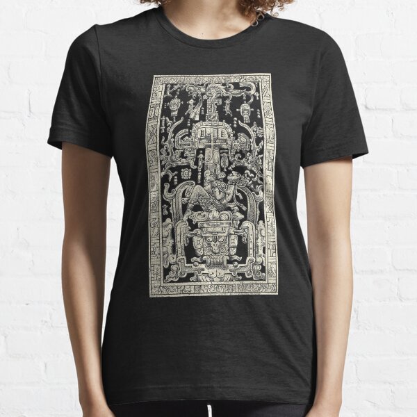 King Pakal's Spaceship - Mayan Time Traveler - Ancient Astronaut Maya Carving Art Essential T-Shirt