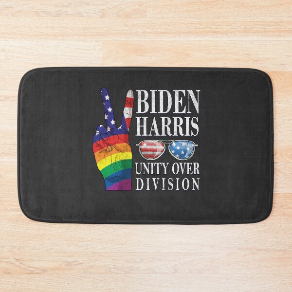 Item preview, President Joe Biden Kamala Harris 2020 Rainbow Gay Pride LGBTQ Unity Over Division designed and sold by TrustedNomads.