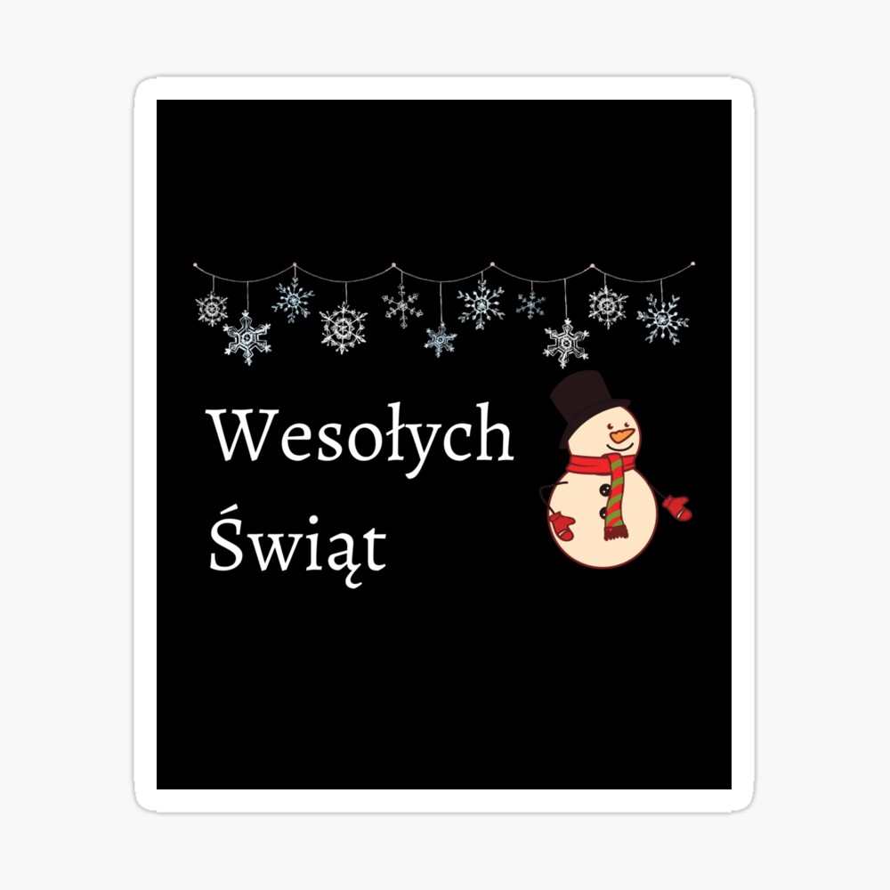 Poster Joyeux Noel En Polonais Wesolych Swiat Par Mikoala50 Redbubble