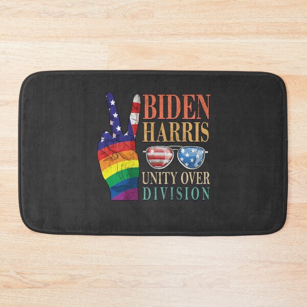 Item preview, President Joe Biden Kamala Harris 2020 Rainbow Retro Vintage Gay Pride LGBTQ Unity Over Division designed and sold by TrustedNomads.