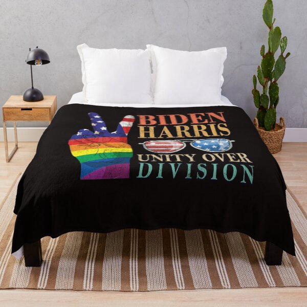 Item preview, President Joe Biden Kamala Harris 2020 Rainbow Retro Vintage Gay Pride LGBTQ Unity Over Division designed and sold by TrustedNomads.
