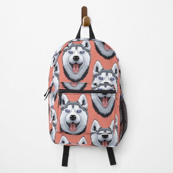 Happy Siberian Husky Backpack