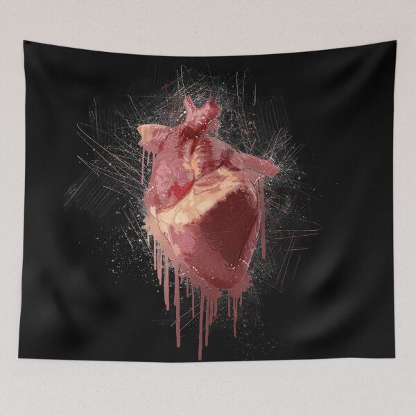 Item preview, Bleeding Heart Grunge Painting designed and sold by TheBearandBunny.