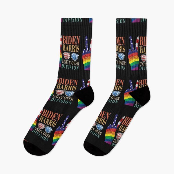 Item preview, President Joe Biden Kamala Harris 2020 Rainbow Retro Vintage Gay Pride LGBTQ Unity Over Division designed and sold by TrustedNomads.