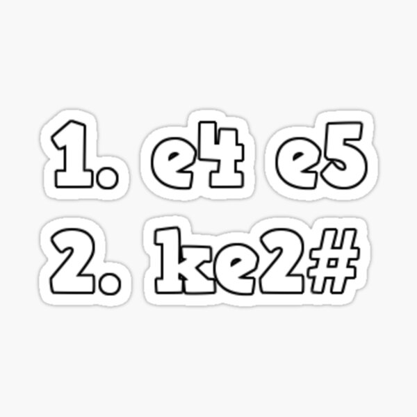 Chess Funny Bongcloud Notation Sticker