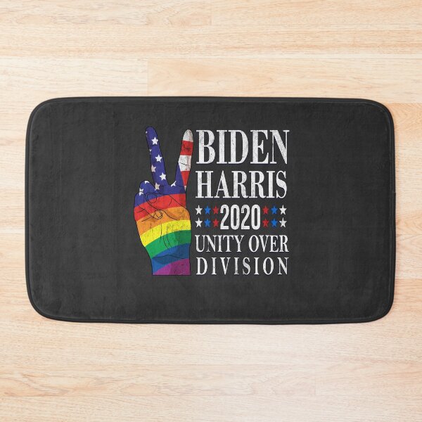 Item preview, President Joe Biden Kamala Harris 2020 Retro Vintage American Rainbow LGBTQ Gay Pride Flag Peace Sign Unity Over Division designed and sold by TrustedNomads.