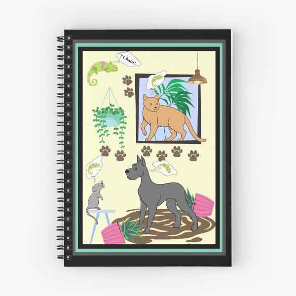 Item preview, Chaos caused by the presence of a chameleon in a room with a dog, a cat and a mouse designed and sold by AnnaBBS.