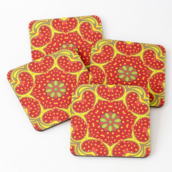 Item preview, Red and Yellow Floral pattern  designed and sold by zoey Shetty.