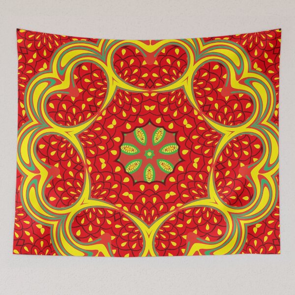 Item preview, Red and Yellow Floral pattern  designed and sold by zoey Shetty.