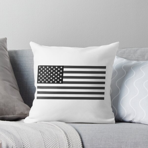 Item preview, United States of America flag. Structure of the flag in realistic authentic dimensions and black, dark gray and white colors. designed and sold by Marcin Adrian.
