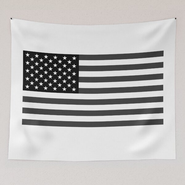 Item preview, United States of America flag. Structure of the flag in realistic authentic dimensions and black, dark gray and white colors. designed and sold by Marcin Adrian.