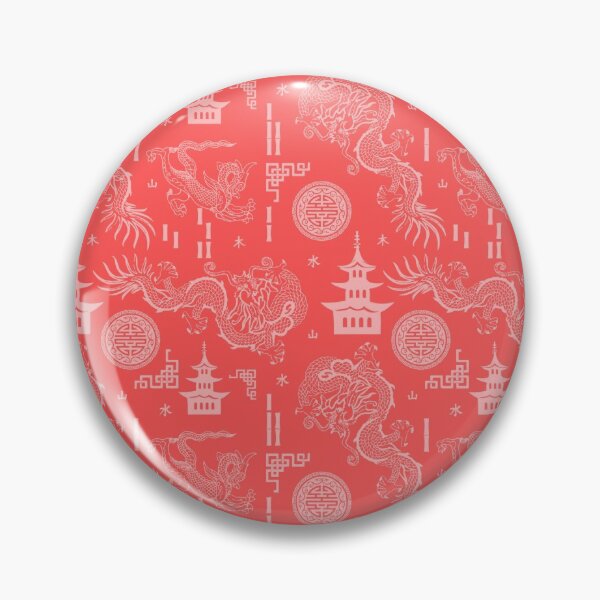 Item preview, Red Pink Asian inspired pagodas, temples & dragons Edit designed and sold by RoyalPeople.