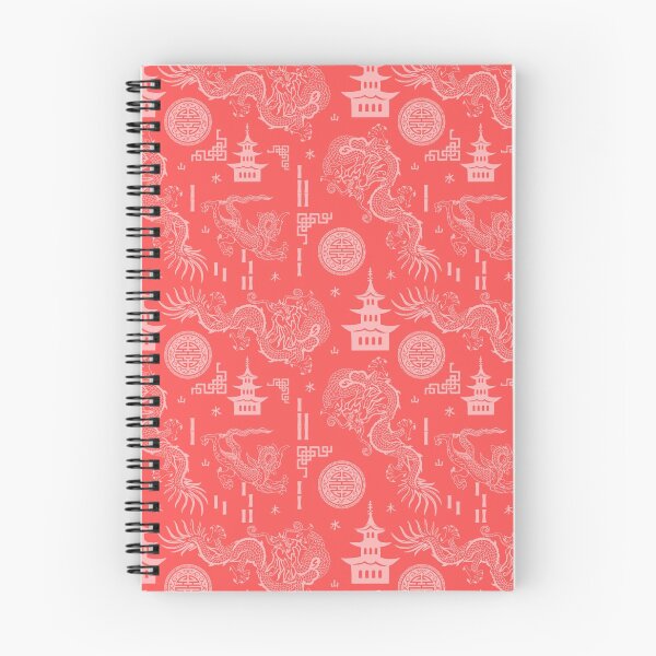 Item preview, Red Pink Asian inspired pagodas, temples & dragons Edit designed and sold by RoyalPeople.