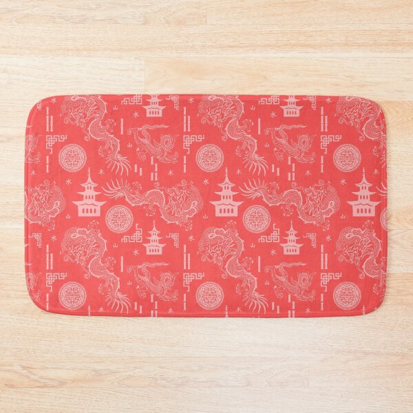 Item preview, Red Pink Asian inspired pagodas, temples & dragons Edit designed and sold by RoyalPeople.