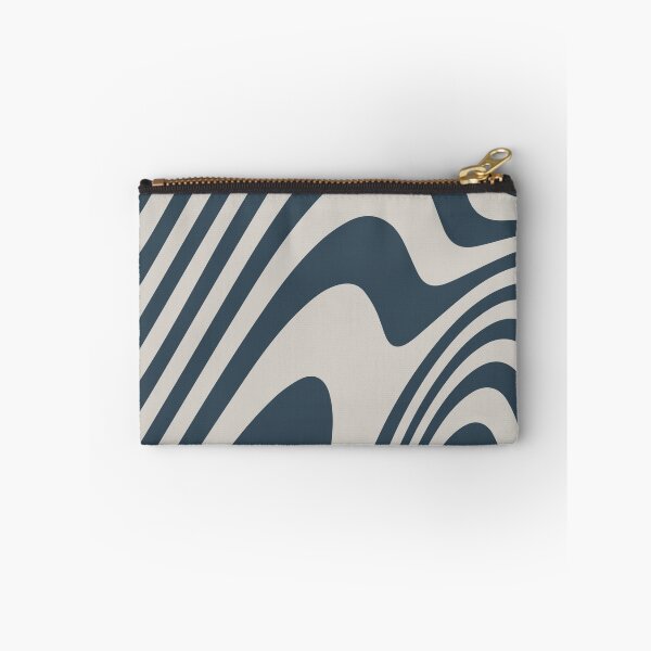 Item preview, Blue Grey Zebra Grooves Abstract Pattern Art designed and sold by patternsoup.