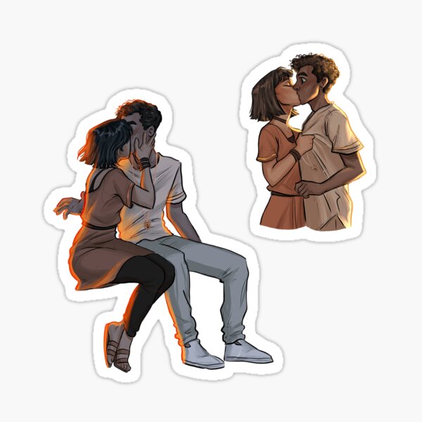 Zia And Carter Kisses Stickers Sticker By Karendelavegart Redbubble