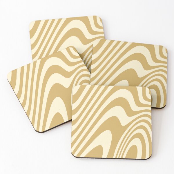 Item preview, Golden Warm Zebra Grooves Abstract Pattern Art designed and sold by patternsoup.