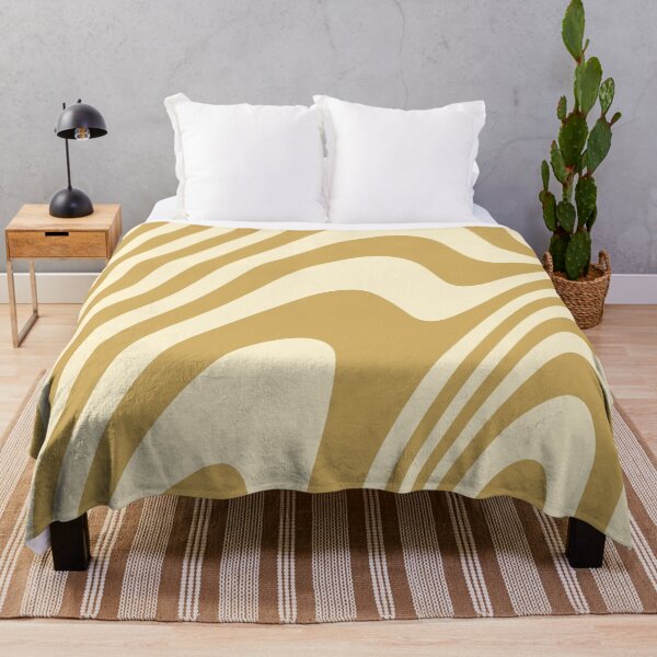 Item preview, Golden Warm Zebra Grooves Abstract Pattern Art designed and sold by patternsoup.