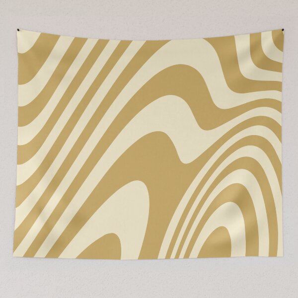 Item preview, Golden Warm Zebra Grooves Abstract Pattern Art designed and sold by patternsoup.