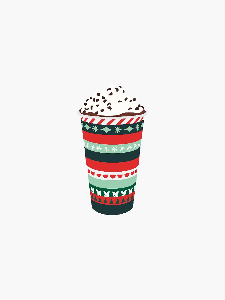 Starbucks Peppermint Mocha Latte Coffee Cup Gifts - Patty Stamps