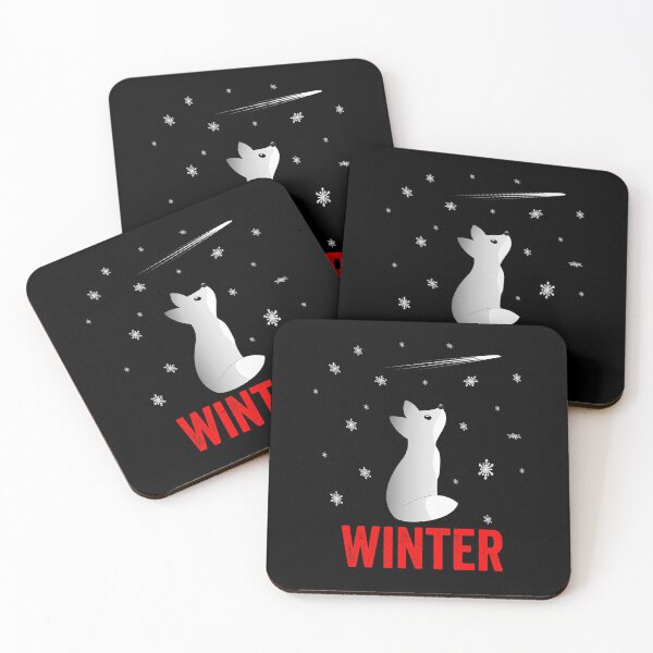Item preview, Winter A Cute Snow Fox Watching Snowflakes And Shooting Stars designed and sold by Paulina Vanlife.
