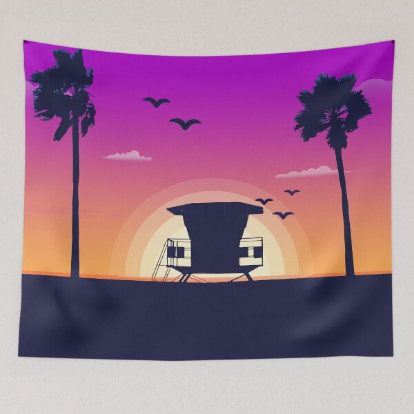 Item preview, Synthwave Lifeguard Tower designed and sold by christopper.