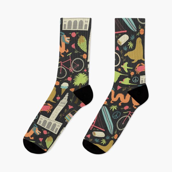 Item preview, Whimsical San Francisco pattern celebrating the quirks of the city we love designed and sold by Portia Monberg.
