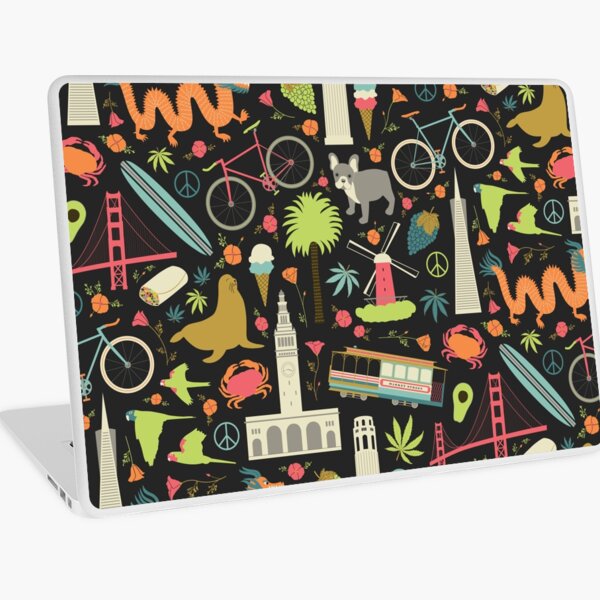 Item preview, Whimsical San Francisco pattern celebrating the quirks of the city we love designed and sold by Portia Monberg.