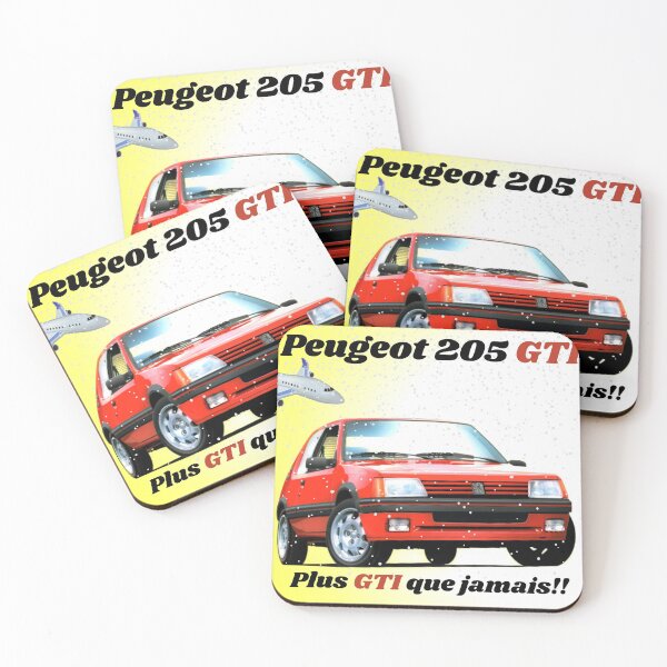 Peugeot 205 GTI Dessous de verre (lot de 4)