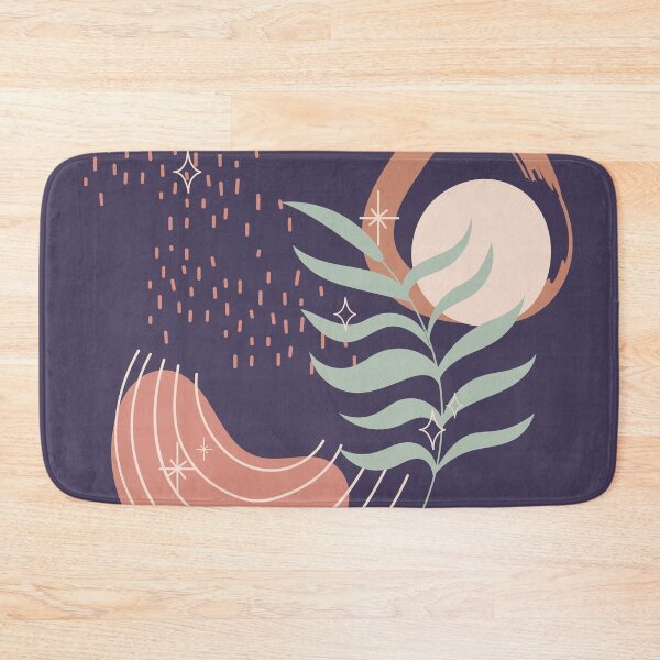 Item preview, Abstract shapes lines and leaves digital design illustration 52 designed and sold by MyBlackDreams.